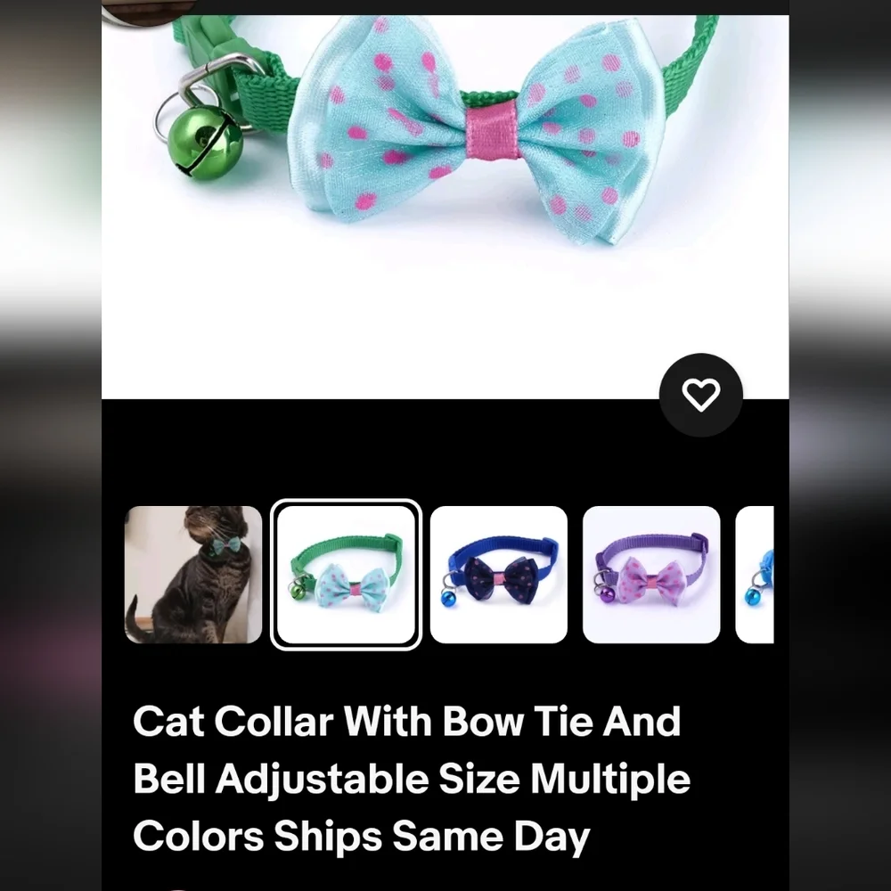 Meijer Kitten Novelty Safety Collar - Blue and Orange